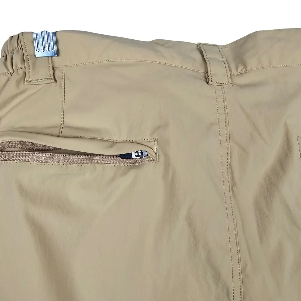 LL Bean Men's Cresta Hiking‎ Cargo Shorts Tan Khaki Nylon Spandex Stretch Medium